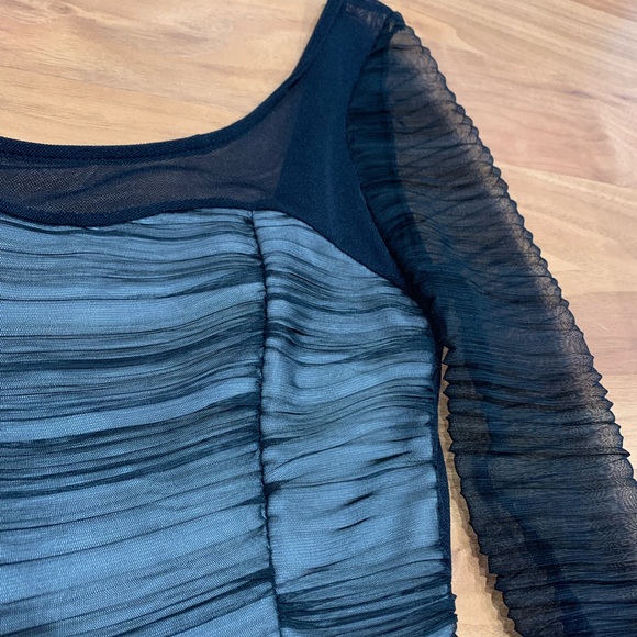 Gorgeous Black/Nude Night-Out Mini Dress - Picture 5 of 6